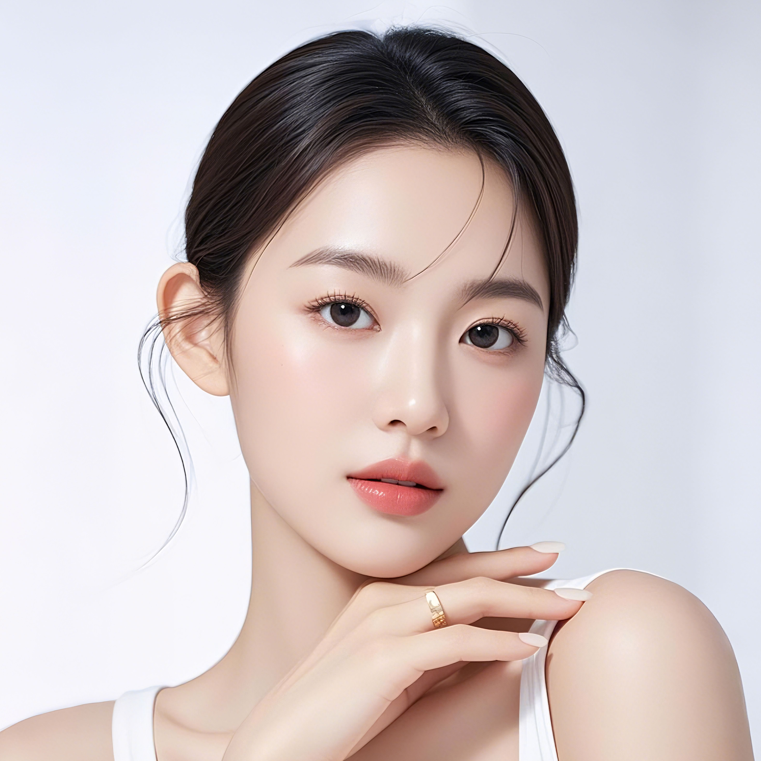 Model with skin regeneration, elasticity, and moisture balance after Rejuran Healer treatment