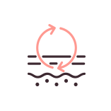 Icon explaining Legato2 effects - scar reduction, pore tightening, wrinkle smoothing, skin regeneration, and stretch mark improvement